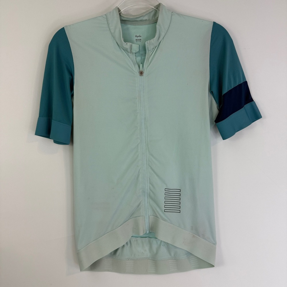 Rapha Pro Team Training Jersey Mens Medium Mint Green Short Sleeve Zip 13053